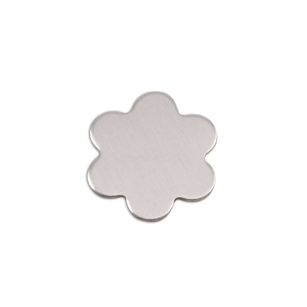 Metal Stamping Blanks Aluminum Flower with 6 Petals, 17mm (.67"), 18g, Pack of 5